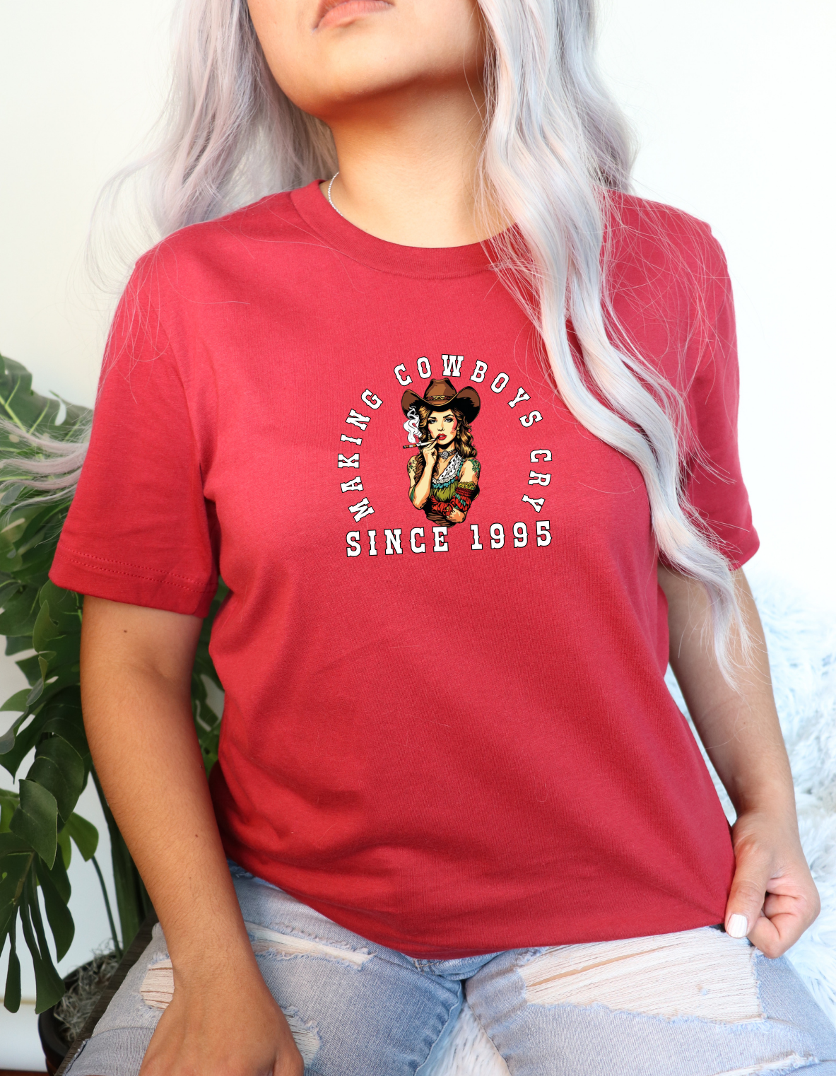 MAKING COWBOYS CRY TEE 🤠💋