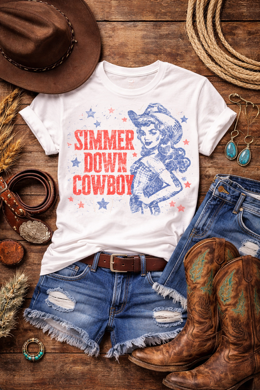 π€ π Simmer Down Cowboy Tee π€ π