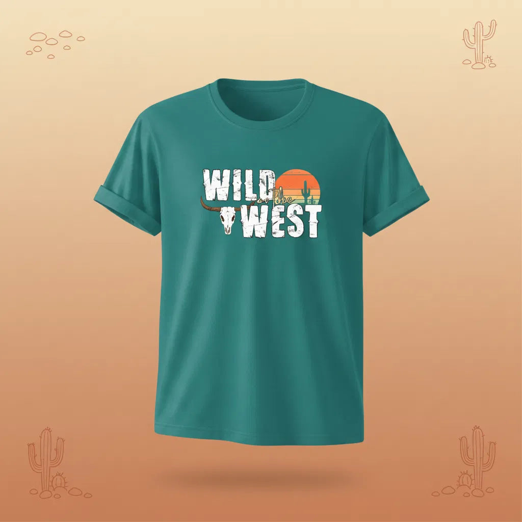 🌵🐎Wild as the West Tee | Ghettry Girls Western Graphic Tee | Funny Cowgirl Country Shirt🐎🌵