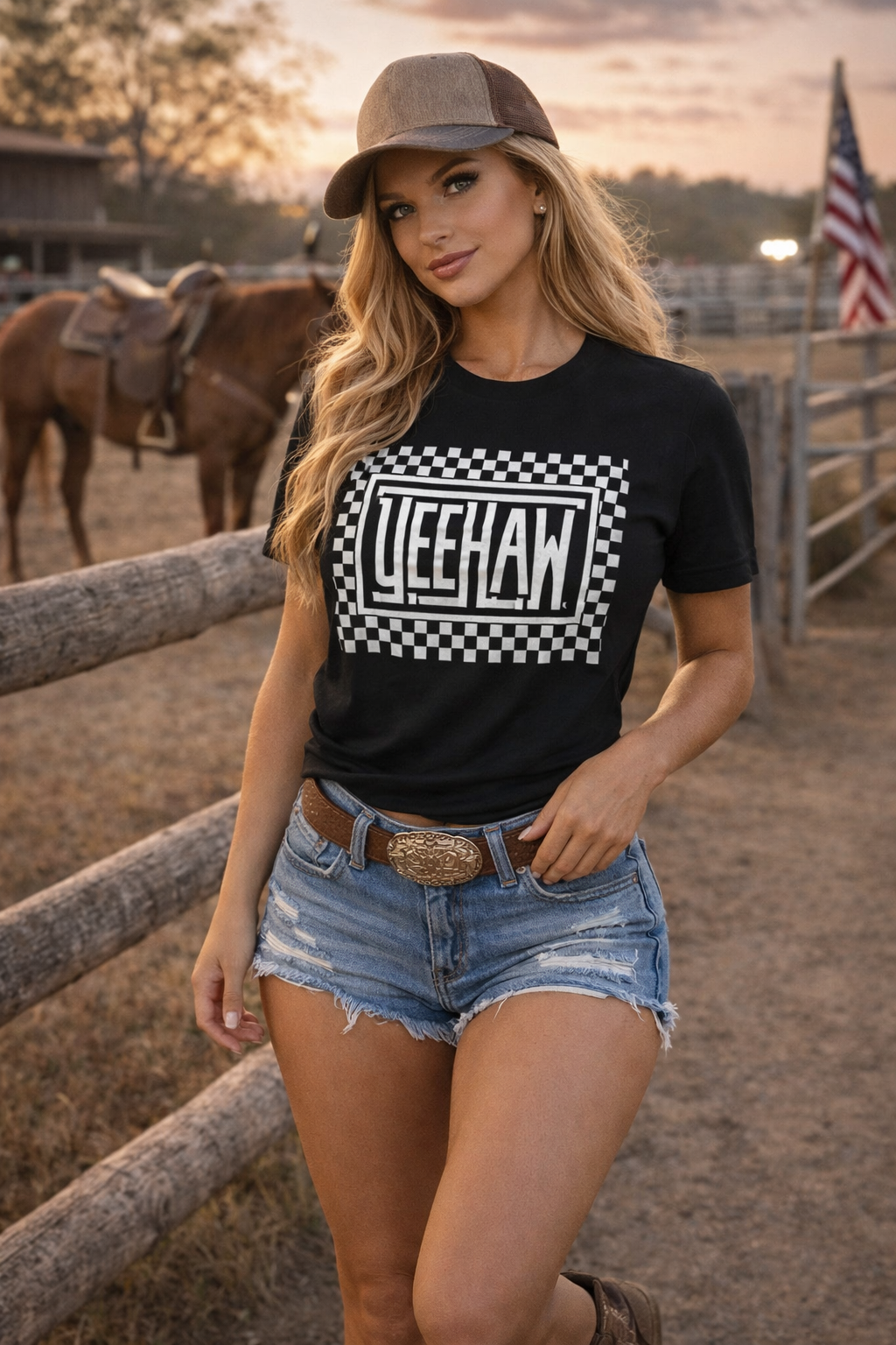 🤠♟️ Yeehaw Checkered Tee ♟️🤠