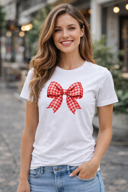 🎀 Gingham Bow Tee 🎀